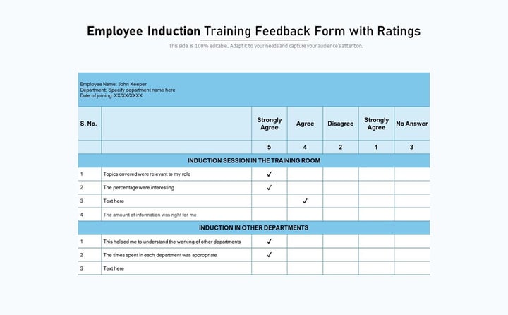 training feedback