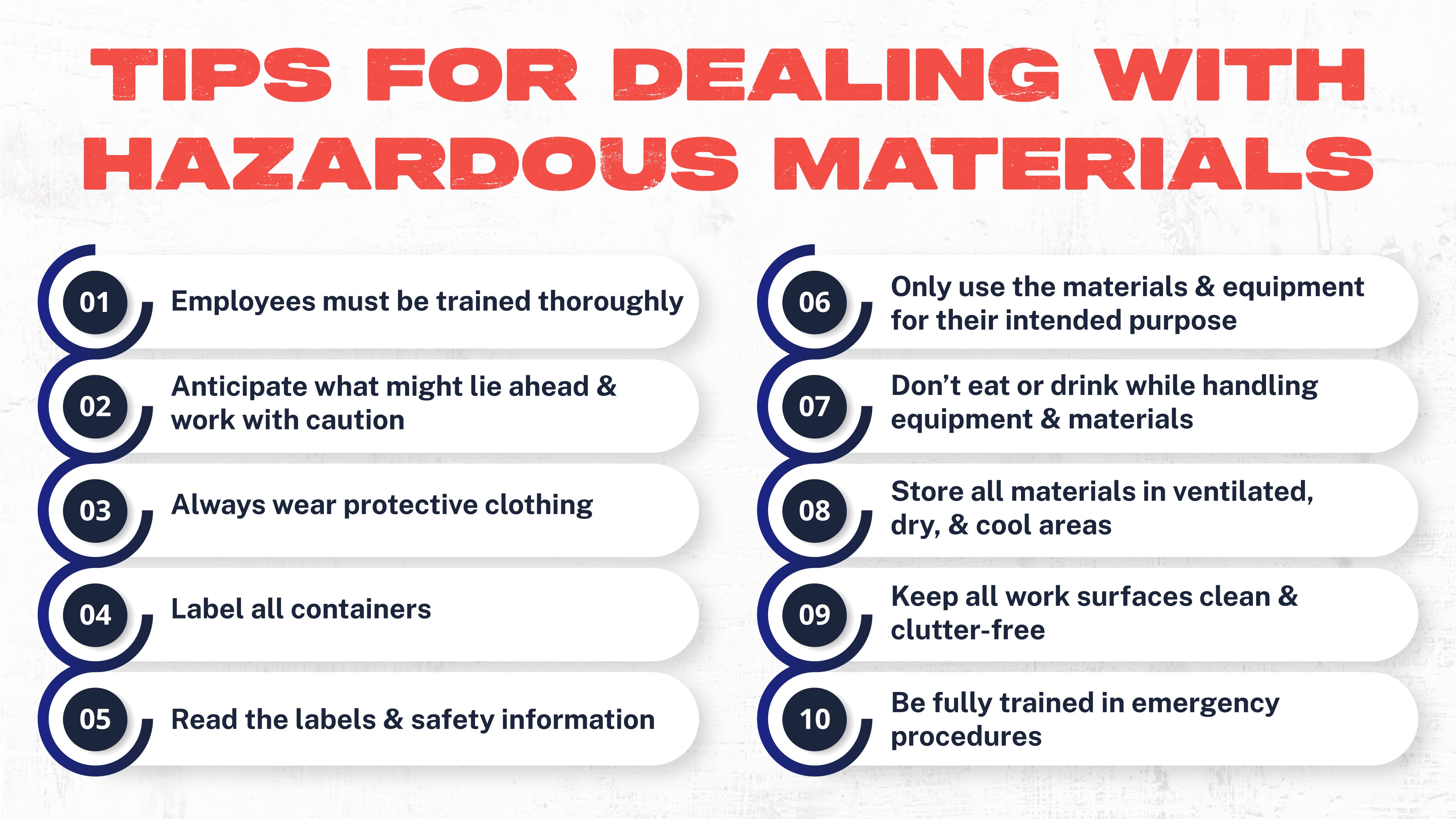 TIPS FOR DEALING WITH HAZARDOUS MATERIALS