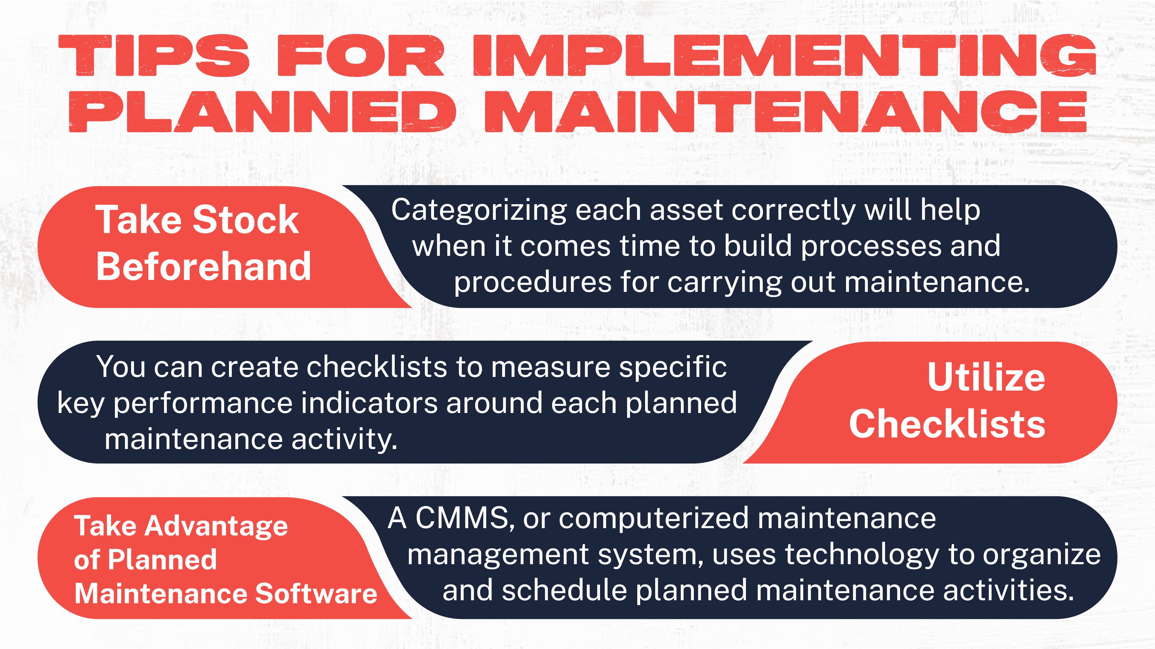Tips for Implementing Planned Maintenance